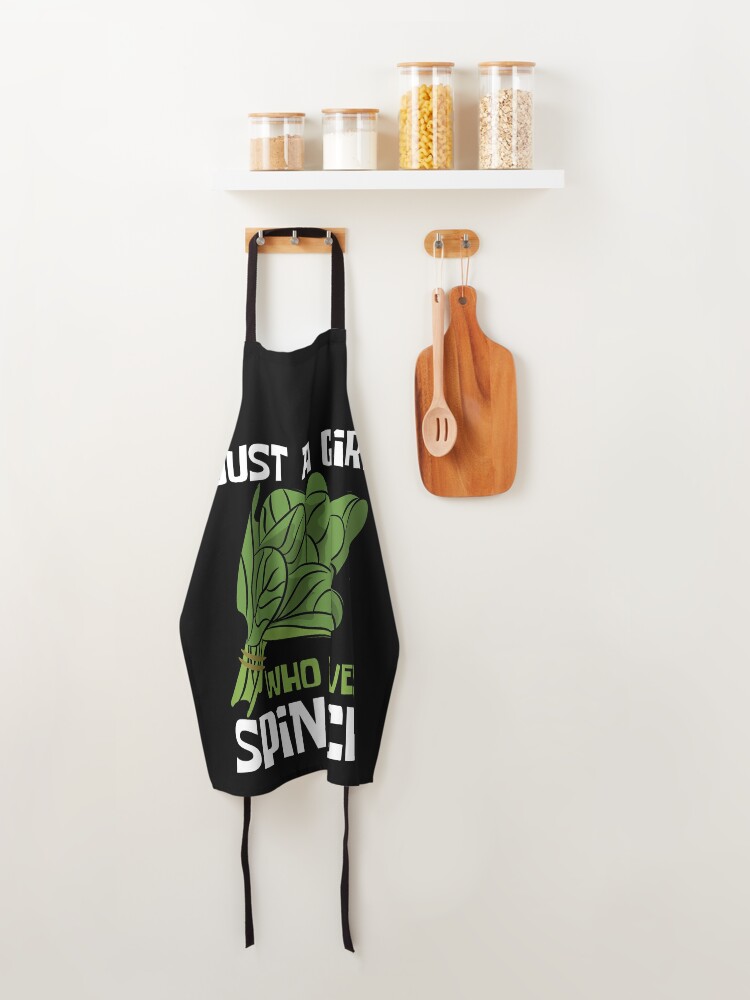 Discover Just A Girl Who Loves Spinach Funny Apron