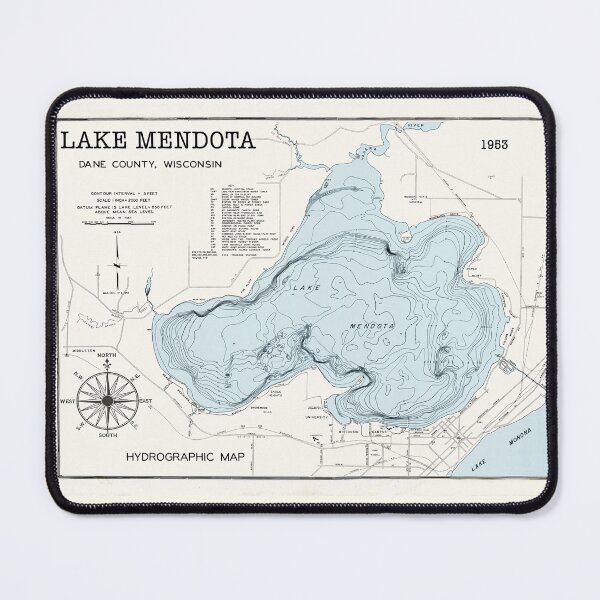 Item preview, Mendota Lake WI Dane County 1953 designed and sold by Jean Plout.