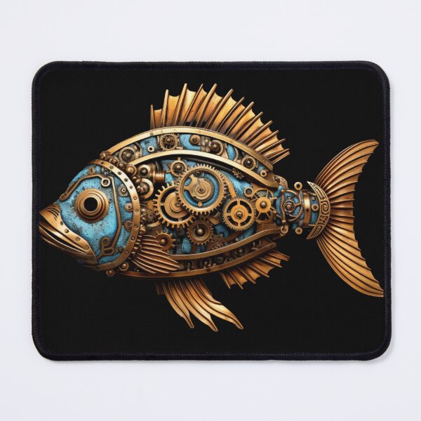 Item preview, Mechanical Fish in Steampunk Style designed and sold by stainedglass101.