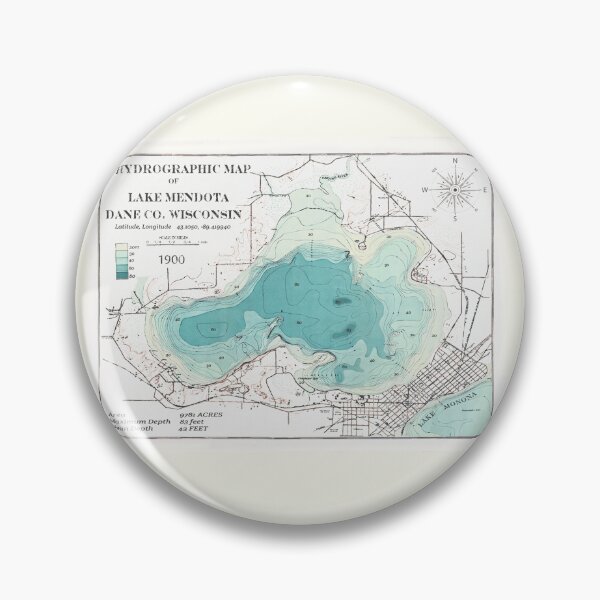 Item preview, Mendota Lake WI Dane County 1900 designed and sold by Jean Plout.