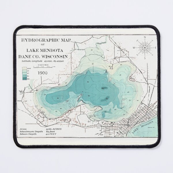 Item preview, Mendota Lake WI Dane County 1900 designed and sold by Jean Plout.