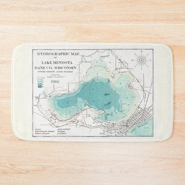Item preview, Mendota Lake WI Dane County 1900 designed and sold by Jean Plout.