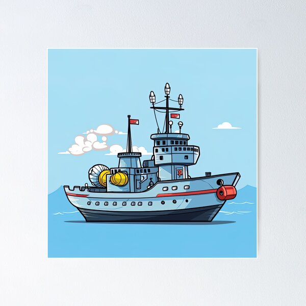 Item preview, Frigate | cute style designed and sold by ComicsFactory.
