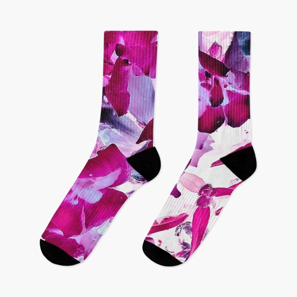 Item preview, fuchsia pink flowers on white background designed and sold by Gabriel BOCQUAIRE.