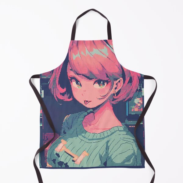 Item preview, Pink haired anime girl- pixel art designed and sold by octoboobs.