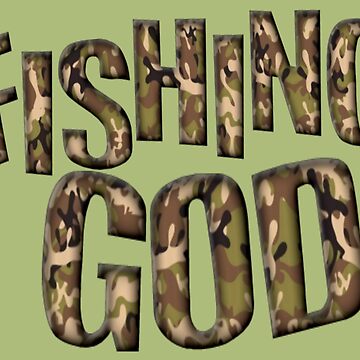 Fishing God Funny Fishing Camo Cap for Sale by StatementTeesUK