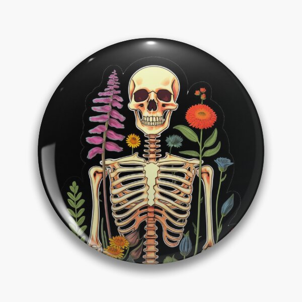 Item preview, Skeleton and flowers designed and sold by Chill-Wave.