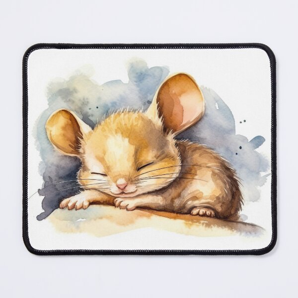 Item preview, Watercolor Mouse Sleeping designed and sold by FireFXStudio.