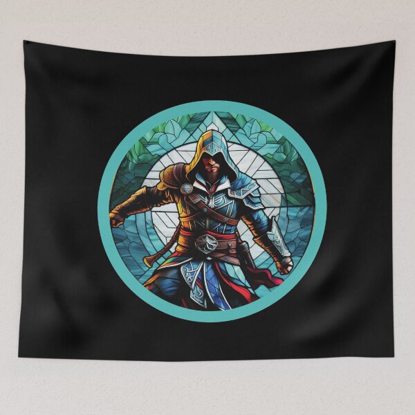 Item preview, Assassin's Creed Eivor Portrait Stained Glass designed and sold by FanArtisan.