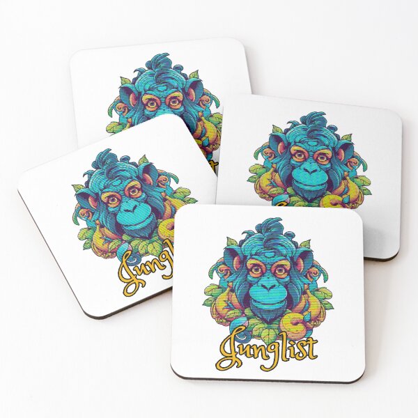 Item preview, DNB JUNGLIST monkey colourful designed and sold by DARKEDGEDNB.