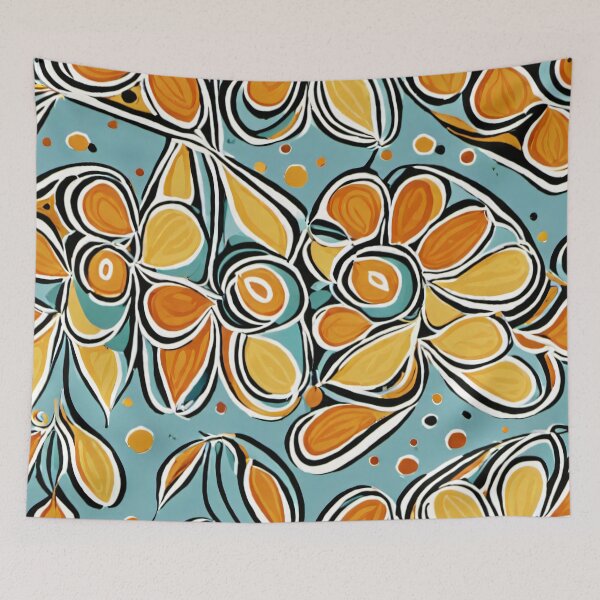 Item preview, Autumn Abstract Floral seamless Motif designed and sold by wolfer21.