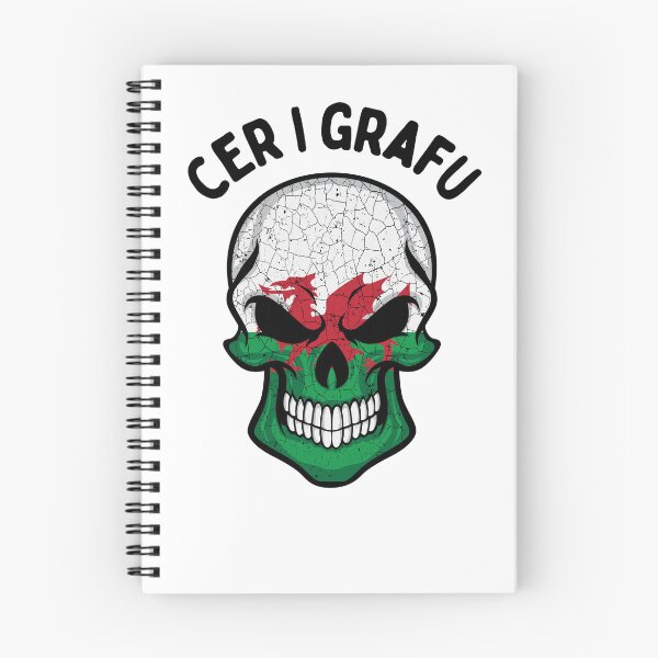 Item preview, Cer I Grafu Welsh Skull Gothic Patrotic Design designed and sold by AllThatIsWelsh.