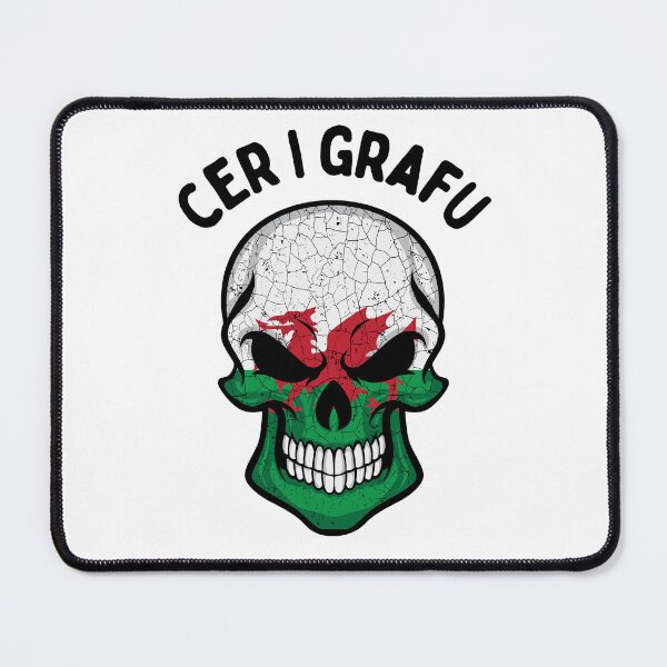Item preview, Cer I Grafu Welsh Skull Gothic Patrotic Design designed and sold by AllThatIsWelsh.