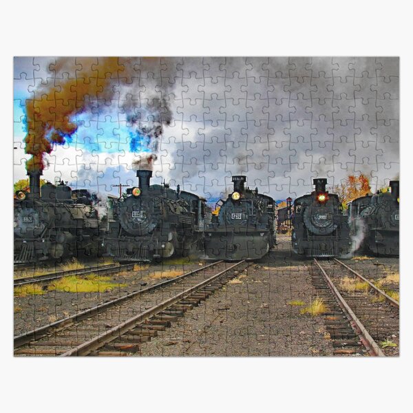 Item preview, Steam Train-Heavy Metal 1,000 Piece Jigsaw Puzzle Challenge ~ Comes In A Metal Gift/Storage Box. Also, It's “TIME” To Check Out The Matching 10.25” Wall Clock. designed and sold by MoreEZUSA-Here.