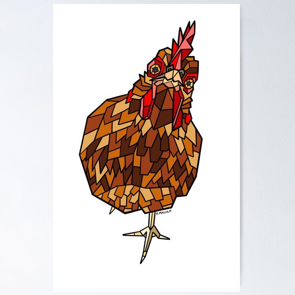 Item preview, Stained glass style chicken designed and sold by Kendra Malcolm.
