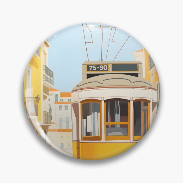 Item preview, Yellow tram in Lisbon travel poster designed and sold by AnnaGo.