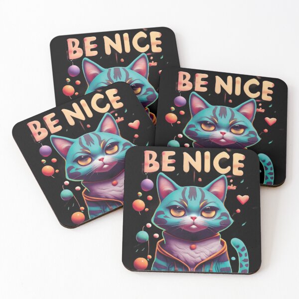 Item preview, Cat be nice, cat cult designed and sold by LuckyFamily.