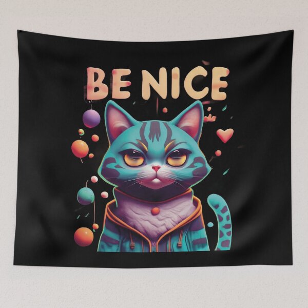 Item preview, Cat be nice, cat cult designed and sold by LuckyFamily.