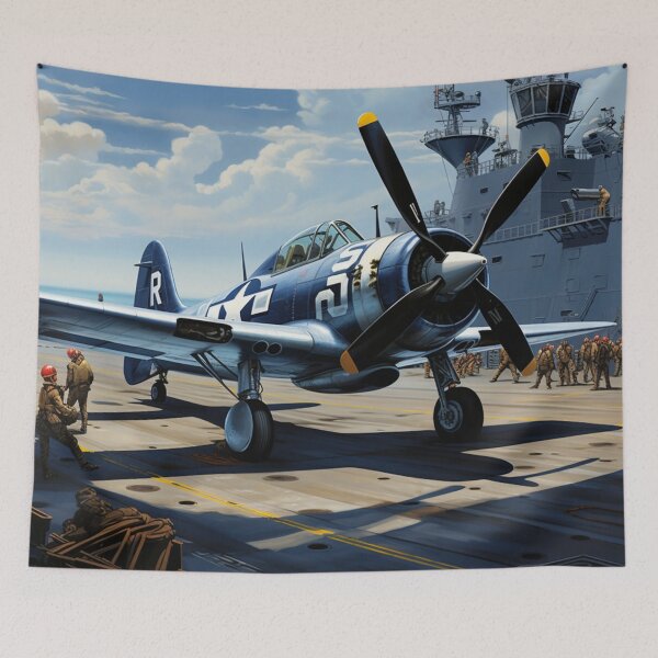 Item preview, Corsair Dream Aircraft Carrier Art designed and sold by Fenixprintworks.