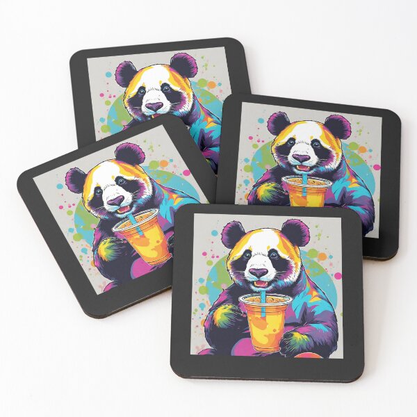 Item preview, Panda Bubble Tea Paint Splash designed and sold by stargazerhill.