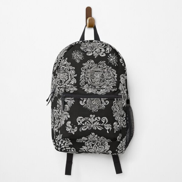 Item preview, Wild Slavic Folk Black and White Pattern designed and sold by sosova.