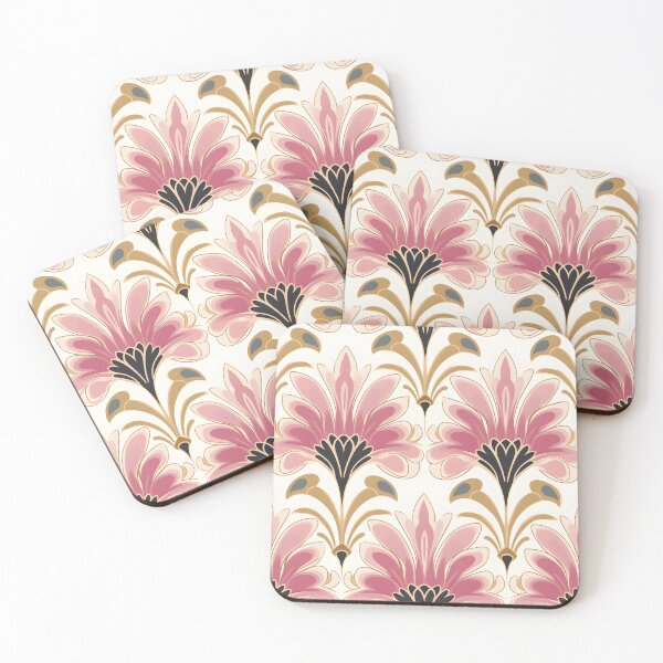 Item preview, Art deco pattern pink yellow designed and sold by AnnaGo.