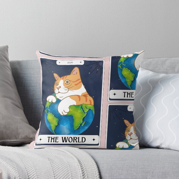 Item preview, Tarot Card Orange Cat The World designed and sold by BettySpicer.