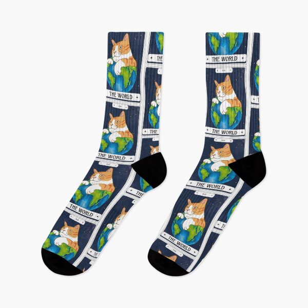 Item preview, Tarot Card Orange Cat The World designed and sold by BettySpicer.