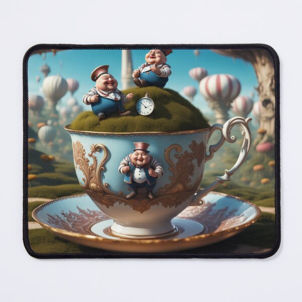 Item preview, Tweedle Dee and Tweedle Dum from Alice in Wonderland in a teacup designed and sold by tiggerfan507ai.