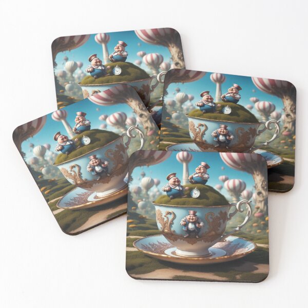 Item preview, Tweedle Dee and Tweedle Dum from Alice in Wonderland in a teacup designed and sold by tiggerfan507ai.