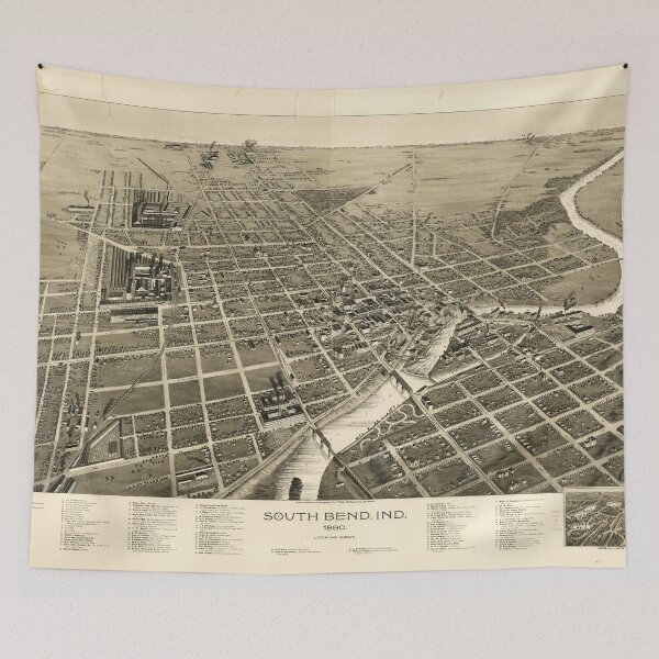 Item preview, South Bend, Indiana (1890) designed and sold by allhistory.