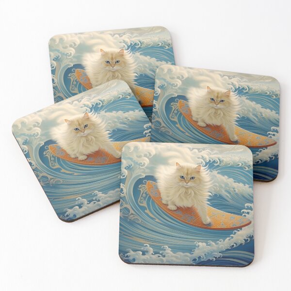 Item preview, Gorgeous Persian Cat Surfing the Waves Purrfectly designed and sold by Liljinkzy.