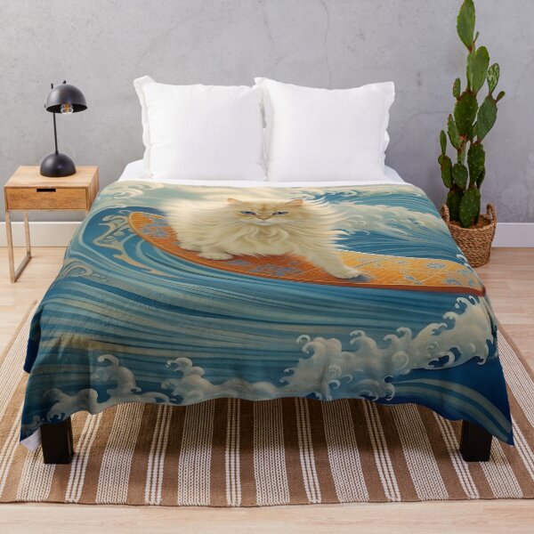 Item preview, Gorgeous Persian Cat Surfing the Waves Purrfectly designed and sold by Liljinkzy.