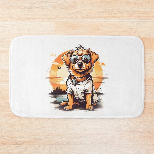 Item preview, Vintage Retro Sunset | Dog illustration | Dog art designed and sold by Designs-Nifty.