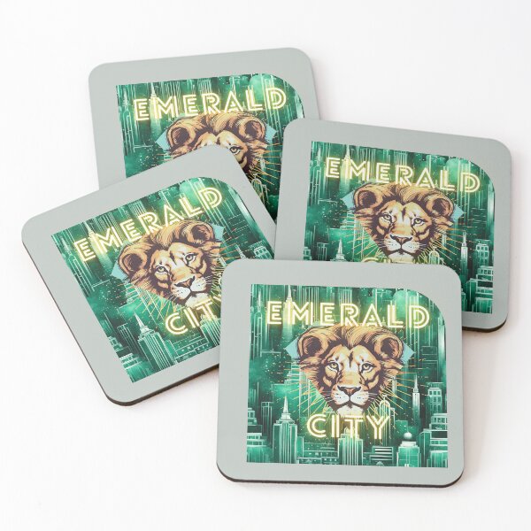 Item preview, Cowardly Lion Emerald City Art Deco designed and sold by stargazerhill.