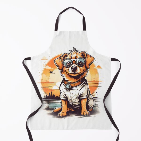 Item preview, Vintage Retro Sunset | Dog illustration | Dog art designed and sold by Designs-Nifty.