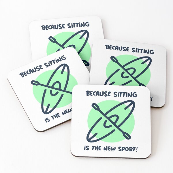 Item preview, Kayaking: Because Sitting is the New Sport - Green designed and sold by CanvasHarbor.