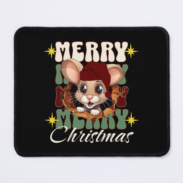 Item preview, Merry Christmas Cute Mouse designed and sold by RockBeeDesigns.