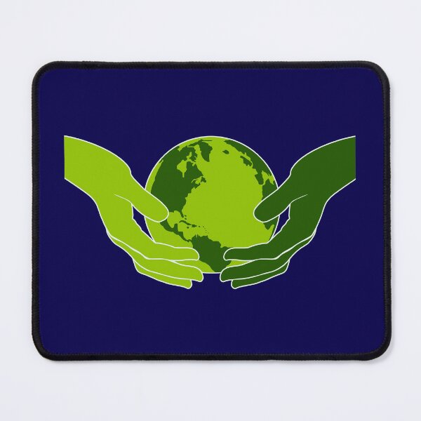 Item preview, Green planet Earth protected by human hands designed and sold by AwesomeArt13.