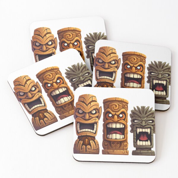 Item preview, Three Tiki Statues - Getting Freaky At The Tiki designed and sold by VelvetRoom.