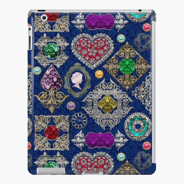 Gorgeous Victorian Jewelry Brooch Gemstone Collage iPad Snap Case