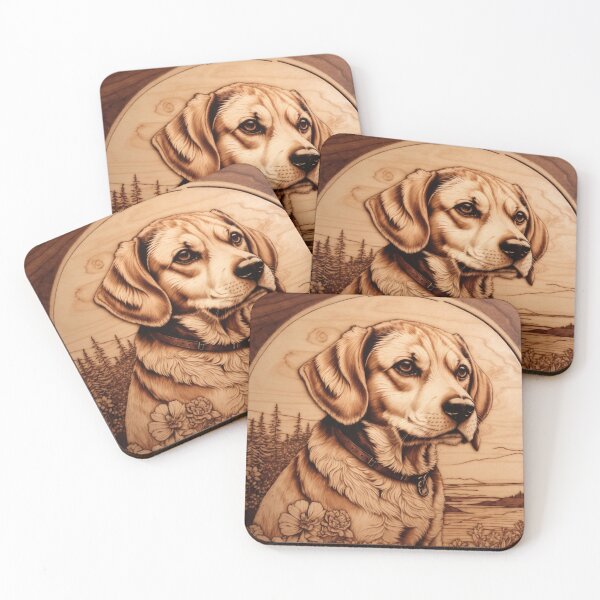 Item preview, Beagle: The Charm of Wood (Pyro Pets Art - 006) designed and sold by pyropetsart.