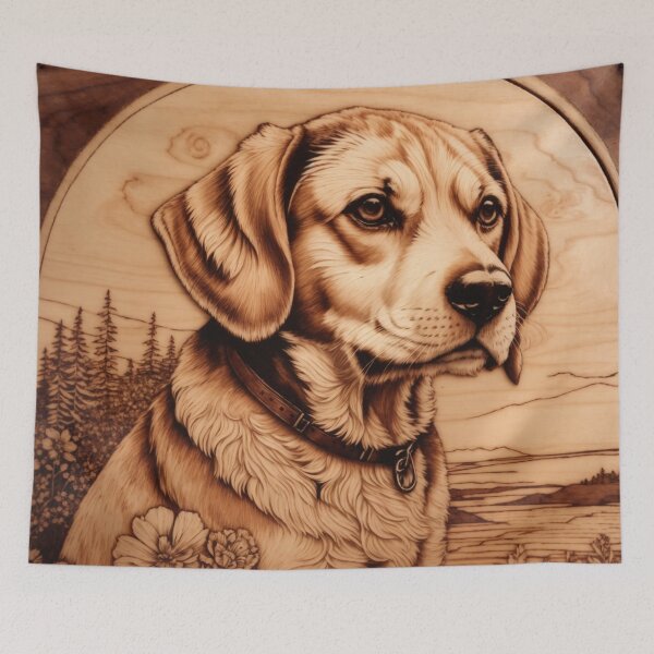 Item preview, Beagle: The Charm of Wood (Pyro Pets Art - 006) designed and sold by pyropetsart.