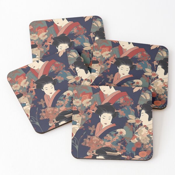 Item preview, Japanese Geisha Digital Pattern 3 designed and sold by zolarche.
