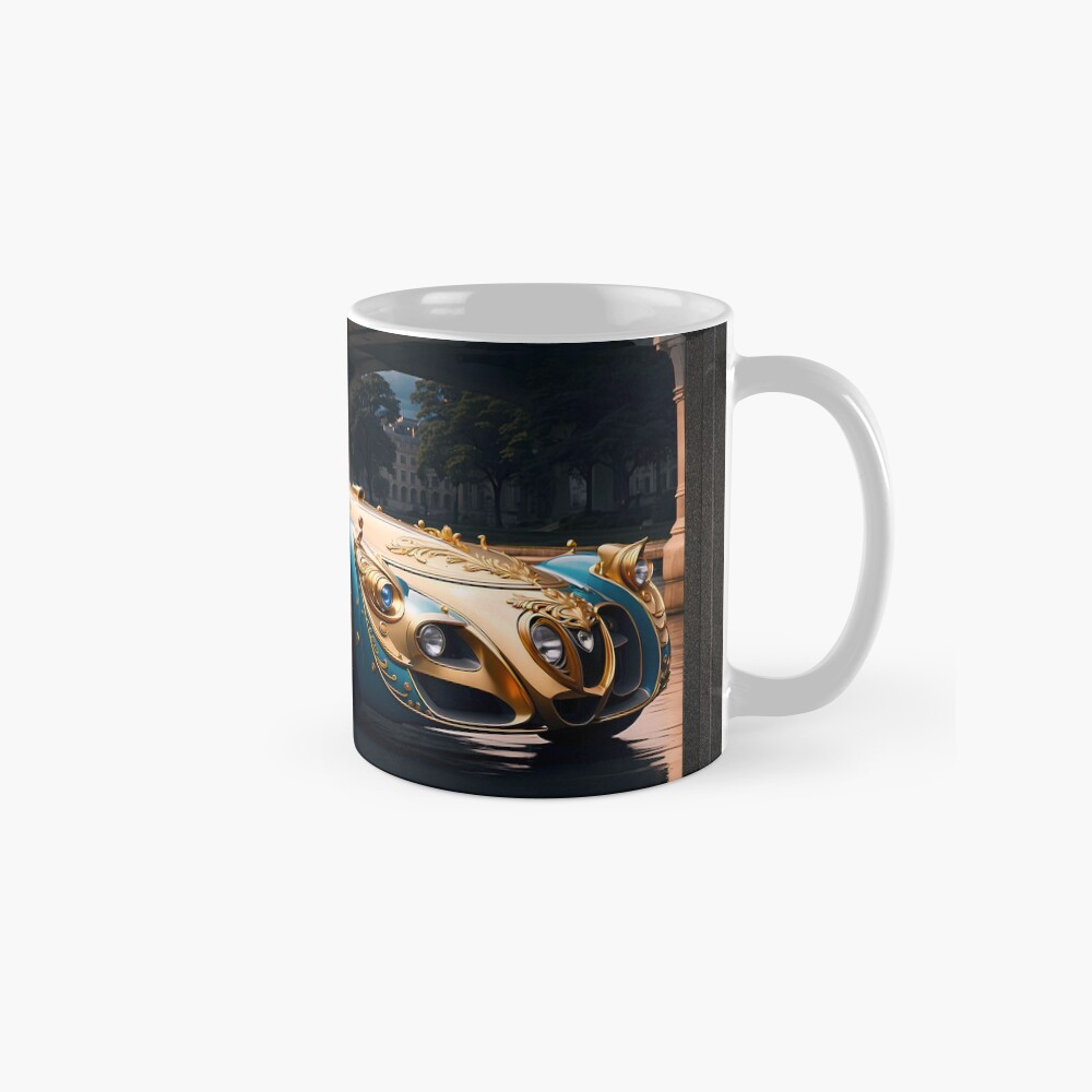 Palasia XJ-47R Baroque Nouveau Golden Blue Sports Coupe AI Concept Art by Xzendor7 - Automotive Design Luxury 4 Palasia XJ-47R Baroque Nouveau Golden Blue Sports Coupe AI Concept Vehicle Art by Xzendor7 Decorative Coffee Mug Home Inspo Art Print