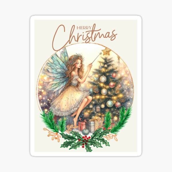 Item preview, Merry Christmas fairy Christmas tree  designed and sold by SeeingBeyond.