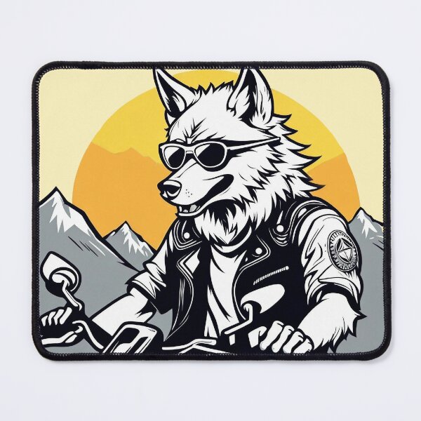 Item preview, Wolf on a Motorcycle designed and sold by DesignDrifts.
