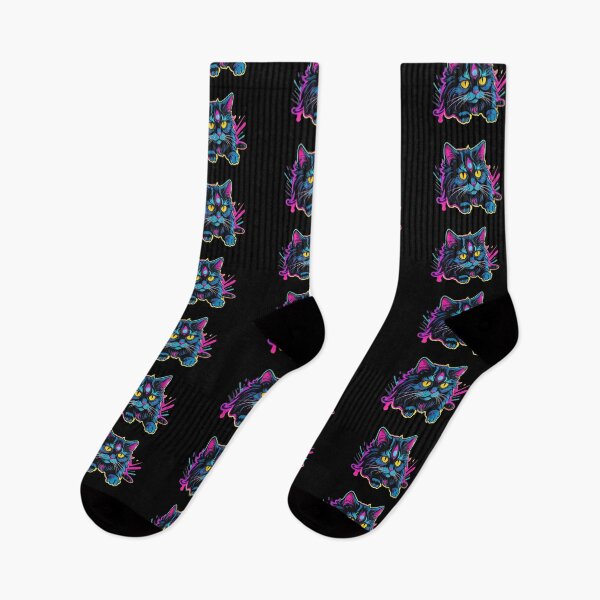 Item preview, Graffiti Abstract Neon Cat designed and sold by Desfix.