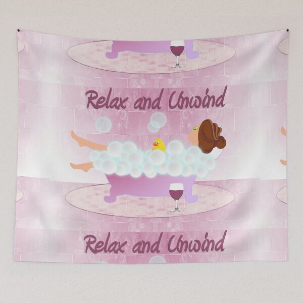 Item preview, Lady In Tub In Pink designed and sold by m2inspiration.