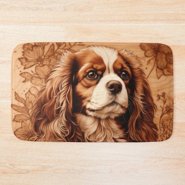 Item preview, Cavalier King Charles Spaniel: The Graceful Charm of Wood (Pyro Pets Art - 030) designed and sold by pyropetsart.